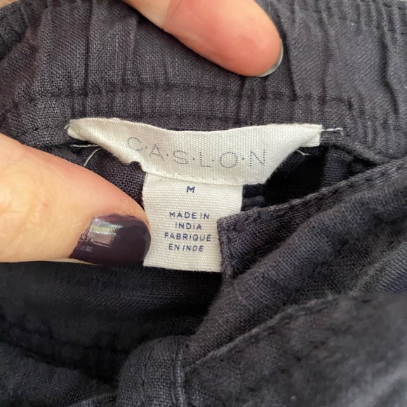 Caslon Cropped Linen Pants - Size M - Picture 3 of 5